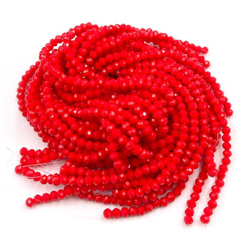 Crystal Beads 2 3 4 6 8mm Rondelle Loose Spacer Blue Glass Beads for Jewelry Making Bracelets Supplies Necklace DIY Accessories
