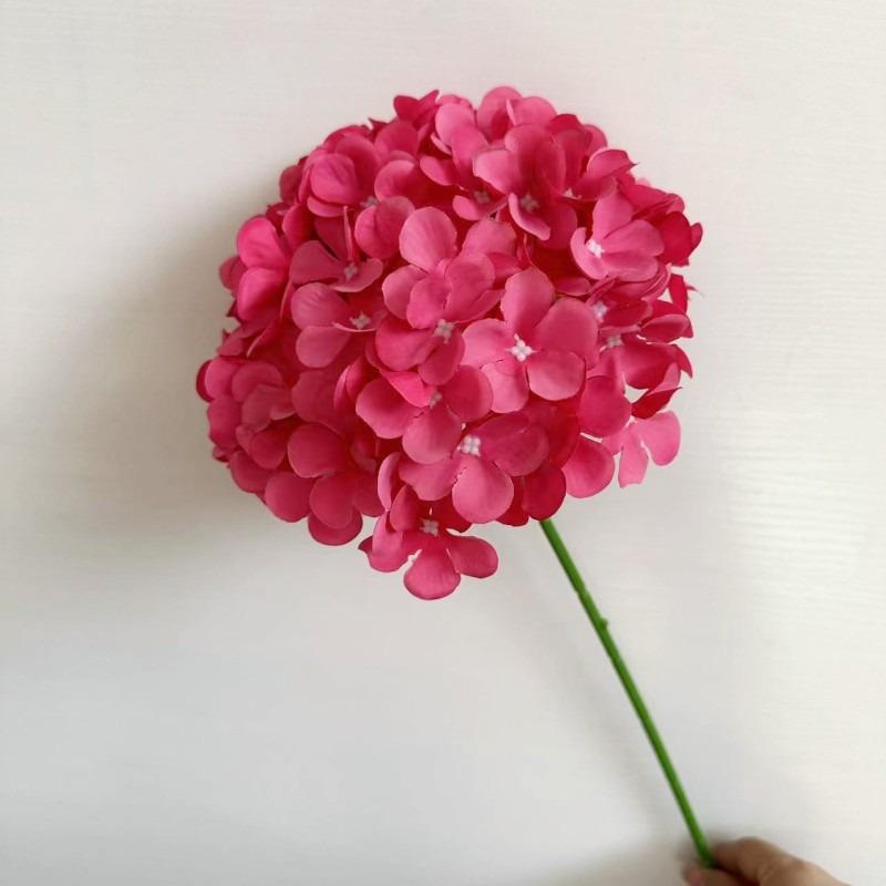 Grande hortensia à tête unique, Simulation de fleur violette, salle de mariage, Guide d'art Floral, Arrangement floral, accessoires doux