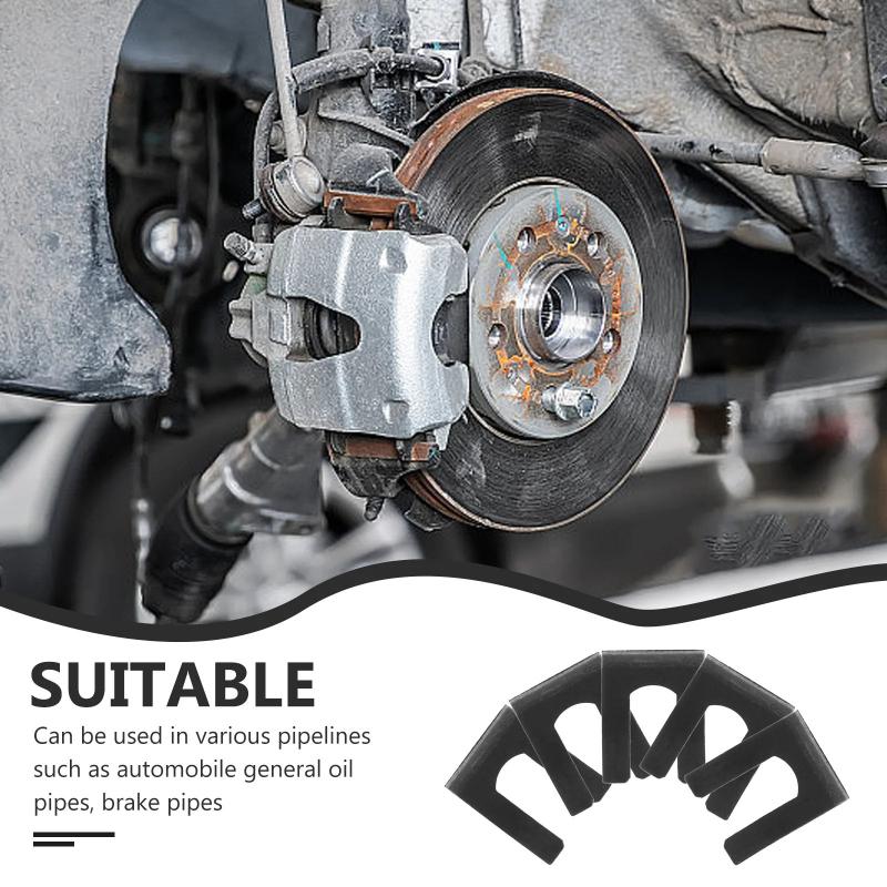 Automotive Universal Oil Pipe Clip Brake Pipe Iron Clip Clips U-Shaped Steel Clip, Handbrake Cable Clip Automobile Accessories