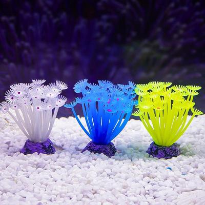 Silicone Mushroom Artificial Fish Tank Aquarium Water Coral Plants Underwater Decor Quarium Fish Tank Decoration Accessories