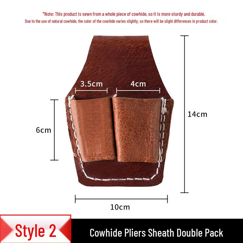 Herren Multifunktionaler Werkzeuggürtel aus Rindsleder mit Zangenfach und 5 Fächern