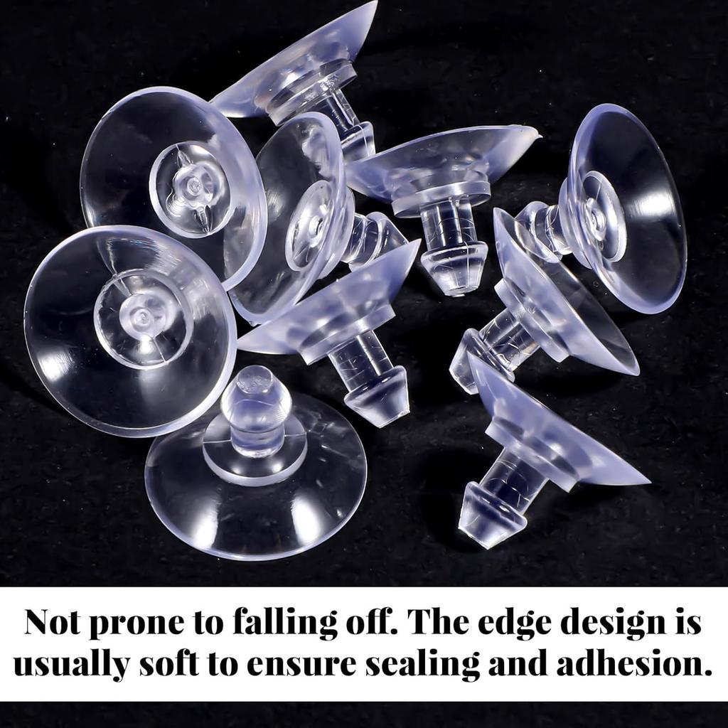 20 Pack Transparent Anti-Collision Suction Cups 20mm/0.8" Sucker Hanger Pads PVC Suctions Cup Without Hooks Clear Plastic Suctions Pads for Glass