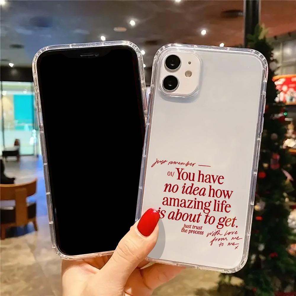 Red Valentines Quote Aesthetic Christian Clear Case Cover for iPhone 17 Pro Max Cases iPhone 16 11 12 13 14 15 7 8 Plus XS XR X