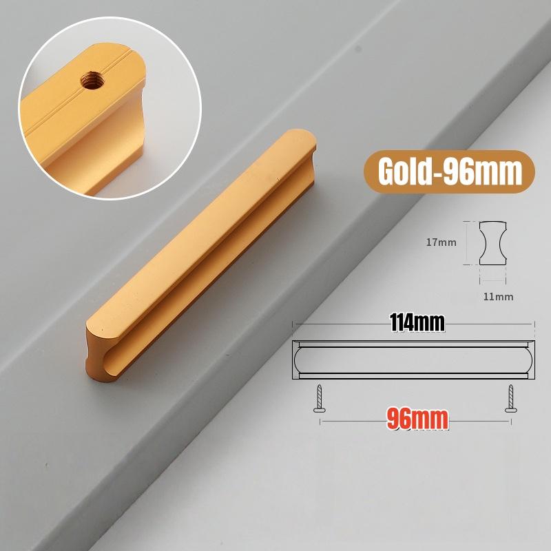 Modern Solid Aluminum Alloy Cabinet Handles with Screws,Simple Furniture Door Handle,Kitchen Cupboard Knob,Wardrobe Drawer Pulls