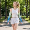 Checkered Sun Protection Sleeves, Cooling Arm Sleeves with Thumb Hole, UV Protection Sleeves for Women Summer Cycling Driving