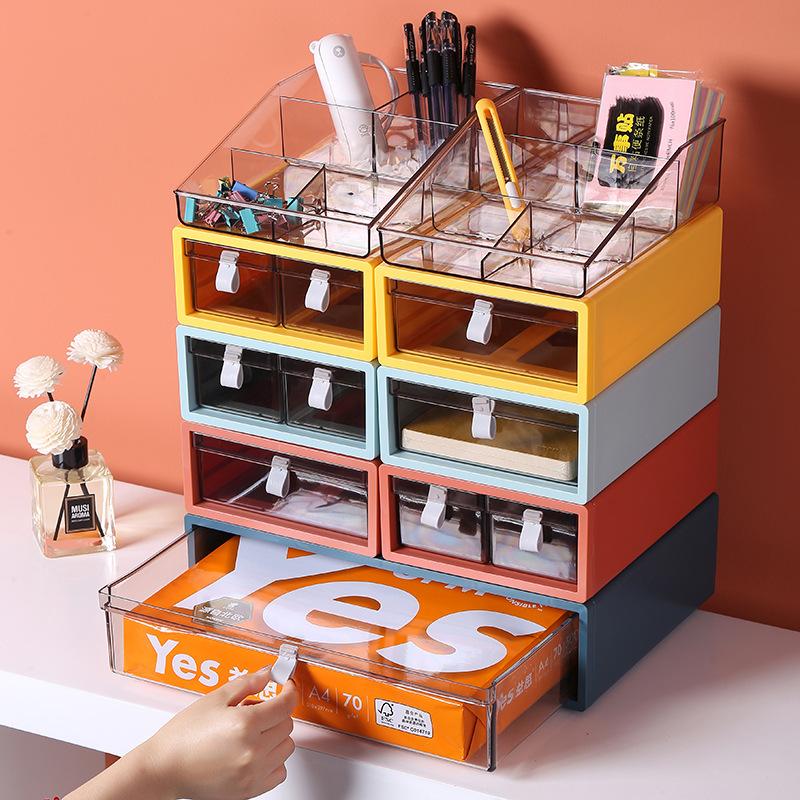 Desktop Stapelbar Kleinigkeiten Lagerung Schubladen Hause Notwendige Schreibwaren Bücher Organizer Schmuck Kosmetische Lagerung Box Container