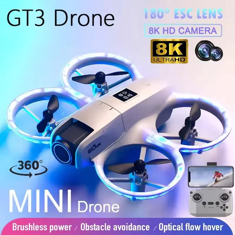 2026 NEW GT3 Mini Drone 8K HD Dual Camera Aerial Intellig Obstacle Avoidance Optical Flow Hover Avoidance Four-Axis RC Drone 10000M