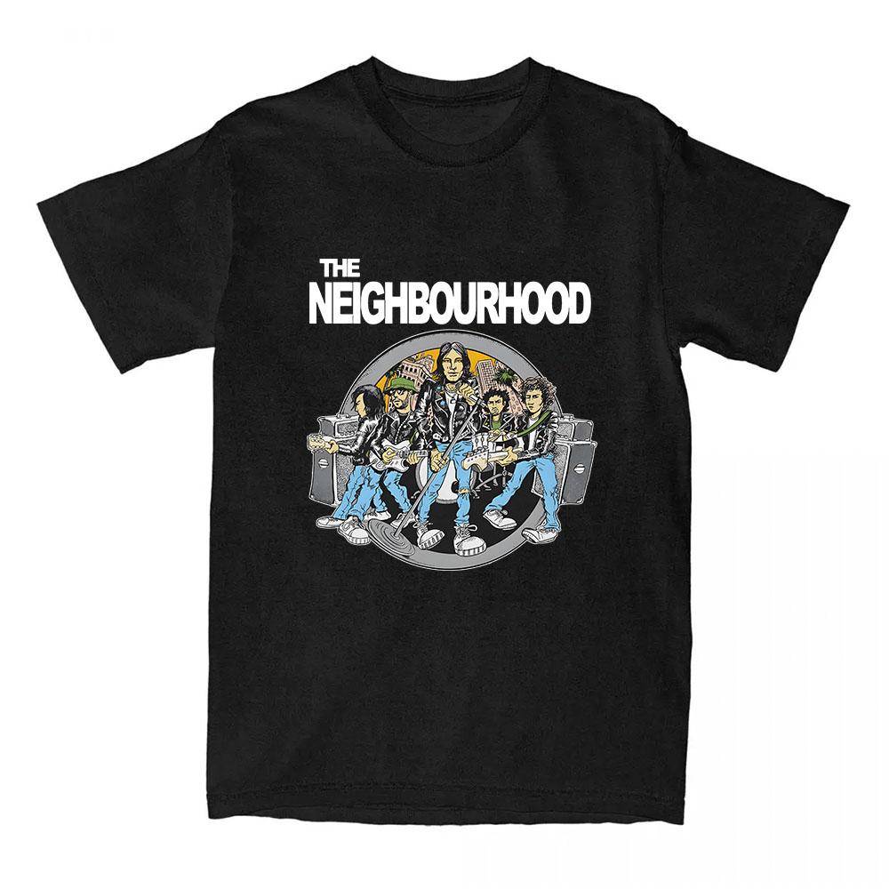 The Neighborhood NBHD Band Print Tričko Bavlna Vysoce kvalitní Dámská/Pánská trička Neformální tričko s krátkým rukávem