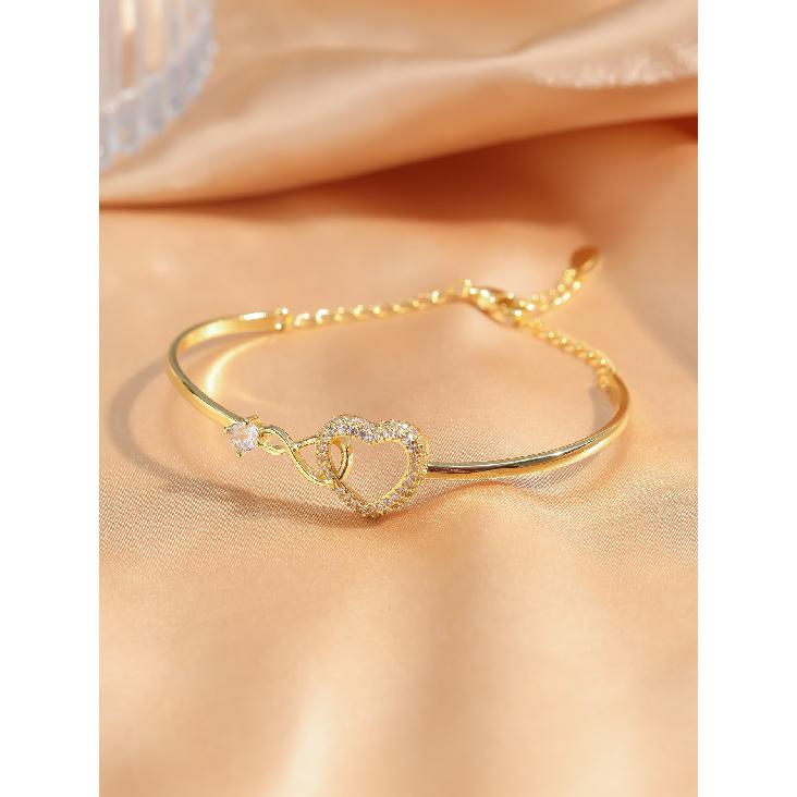 New Chain Love Hollow Bracelet, Luxury Elegant Women's Bracelet