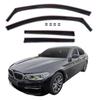 Air Deflectors - BMW 5 Series G30 (4D) 2017-2023 - 4 Pieces - Black Tinted - UV-resistant Acrylic