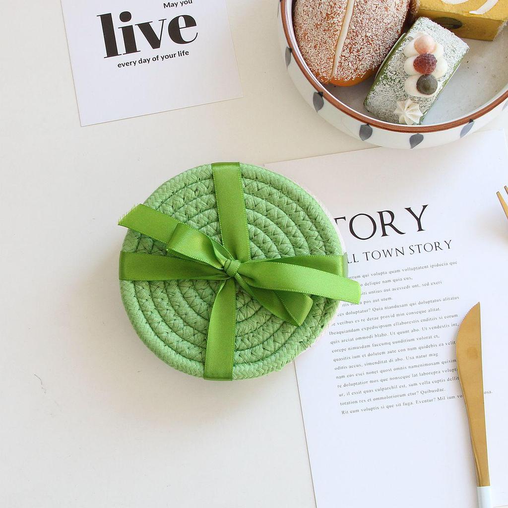 Cotton Rope Heat Insulation Table Mat & Coaster Set
