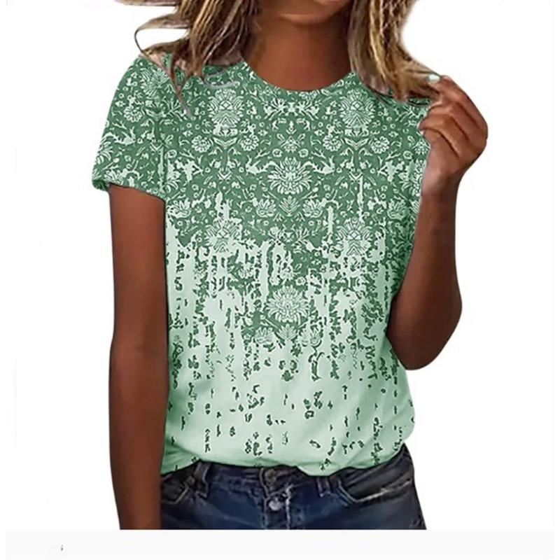 

Новые летние женские футболки с цветочным 3D-принтом, модные цветочные футболки Harajuku, женские футболки с короткими рукавами Kawaii, футболки большого размера 6XL