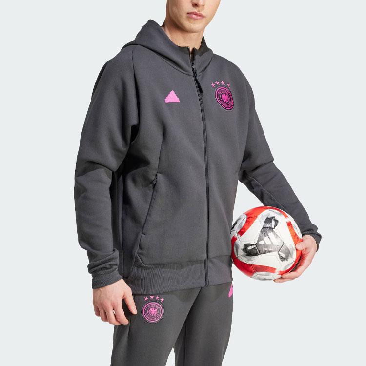 Adidas Germany Travel Full-Zip Hoodie Men Hoodies Carbon-Black IU2096