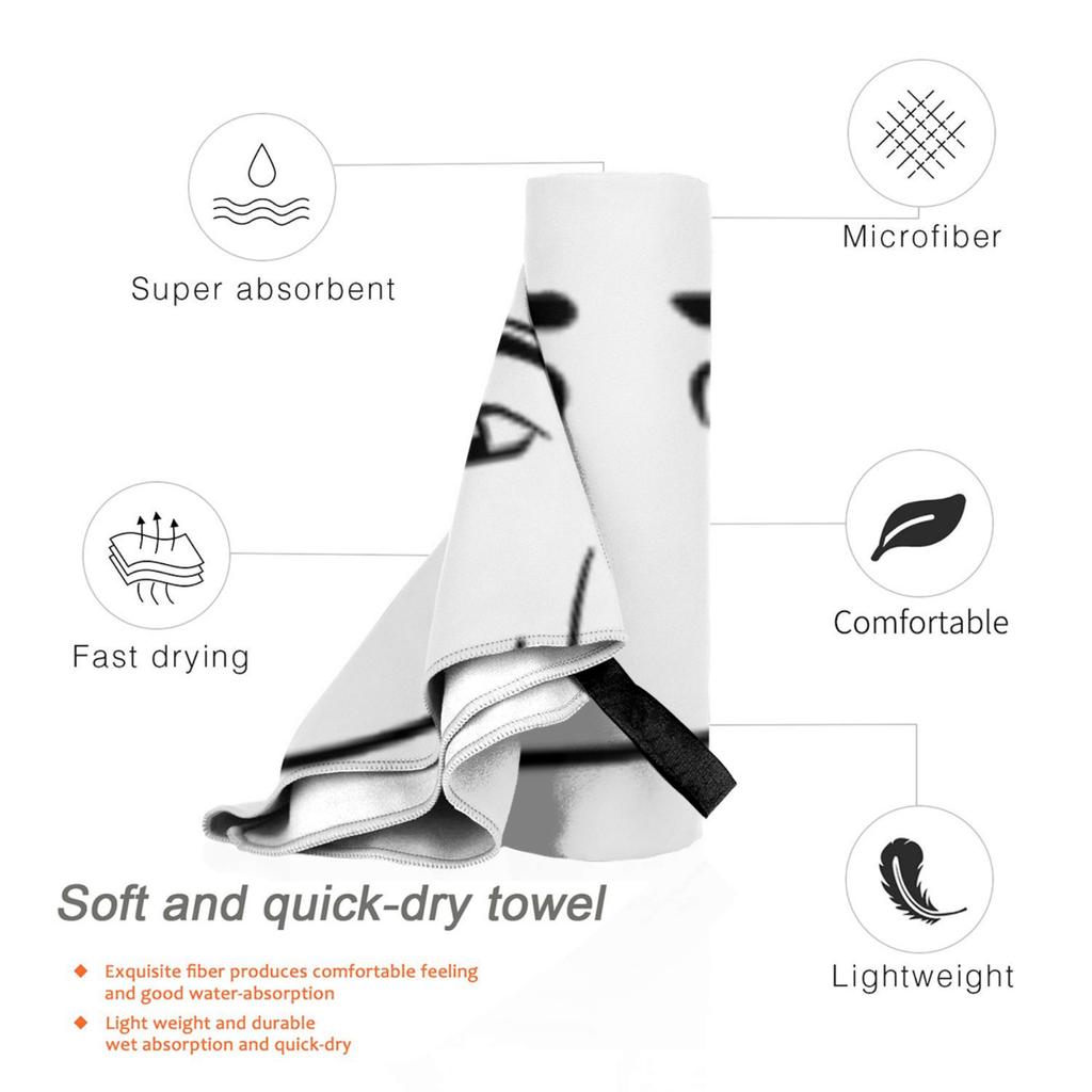 The man face Beach Towel Soft Microfiber Quick Dry Absorbent Quick Towels For Swimming