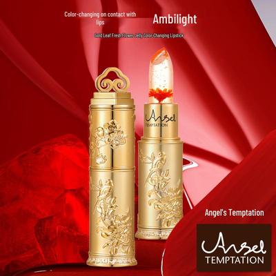 Angel's Temptation Color-Changing Lipstick: Long-Lasting, Transfer-Resistant, Smudge-Free, Hydrating for Plump Lips.