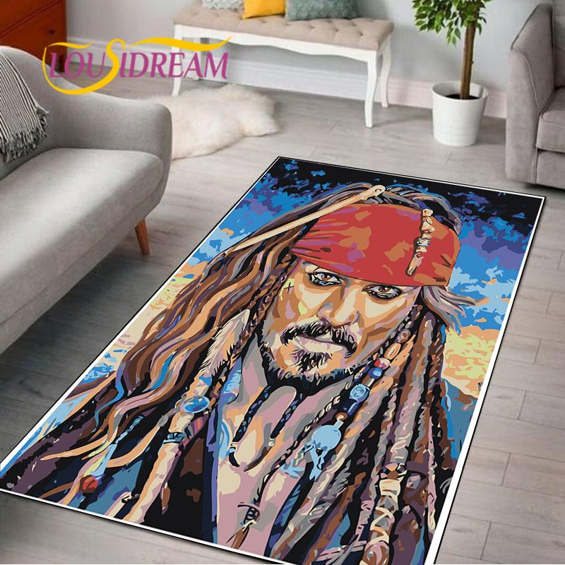Captain Morgan Musterteppich für Schlafzimmer Wohnzimmer Teppich für Küchenbodenmatten Heimdekor Kinder Rutschfeste Bodenmatte Teppich Alfombra