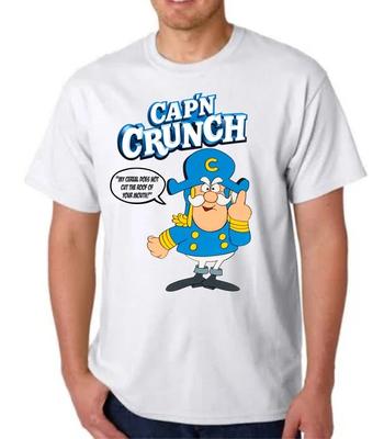 CAP'N CRUNCH Middle Finger T-SHIRT! Quaker CEREAL FANS CAPTAIN Premium