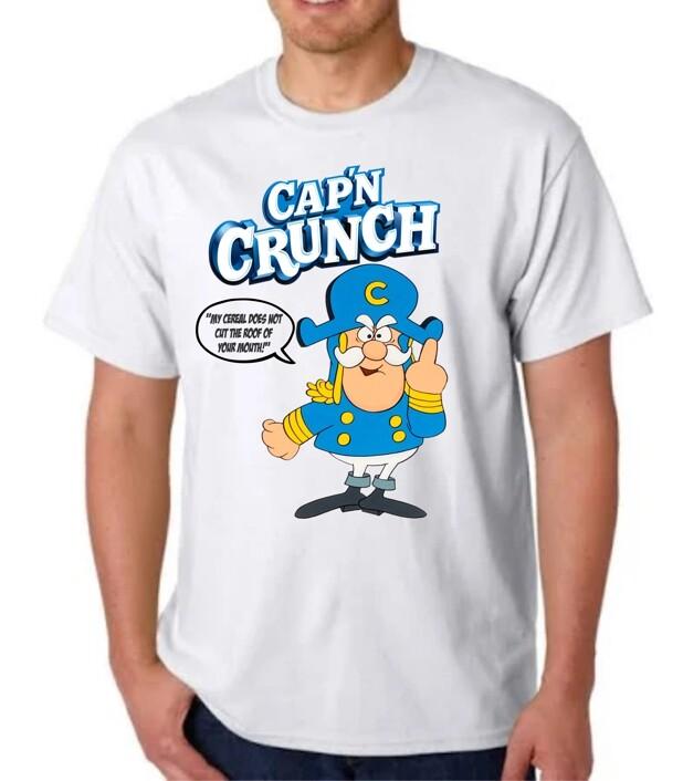 

CAP N CRUNCH Middle Finger T-SHIRT! Quaker CEREAL FANS CAPTAIN Premium 2XL