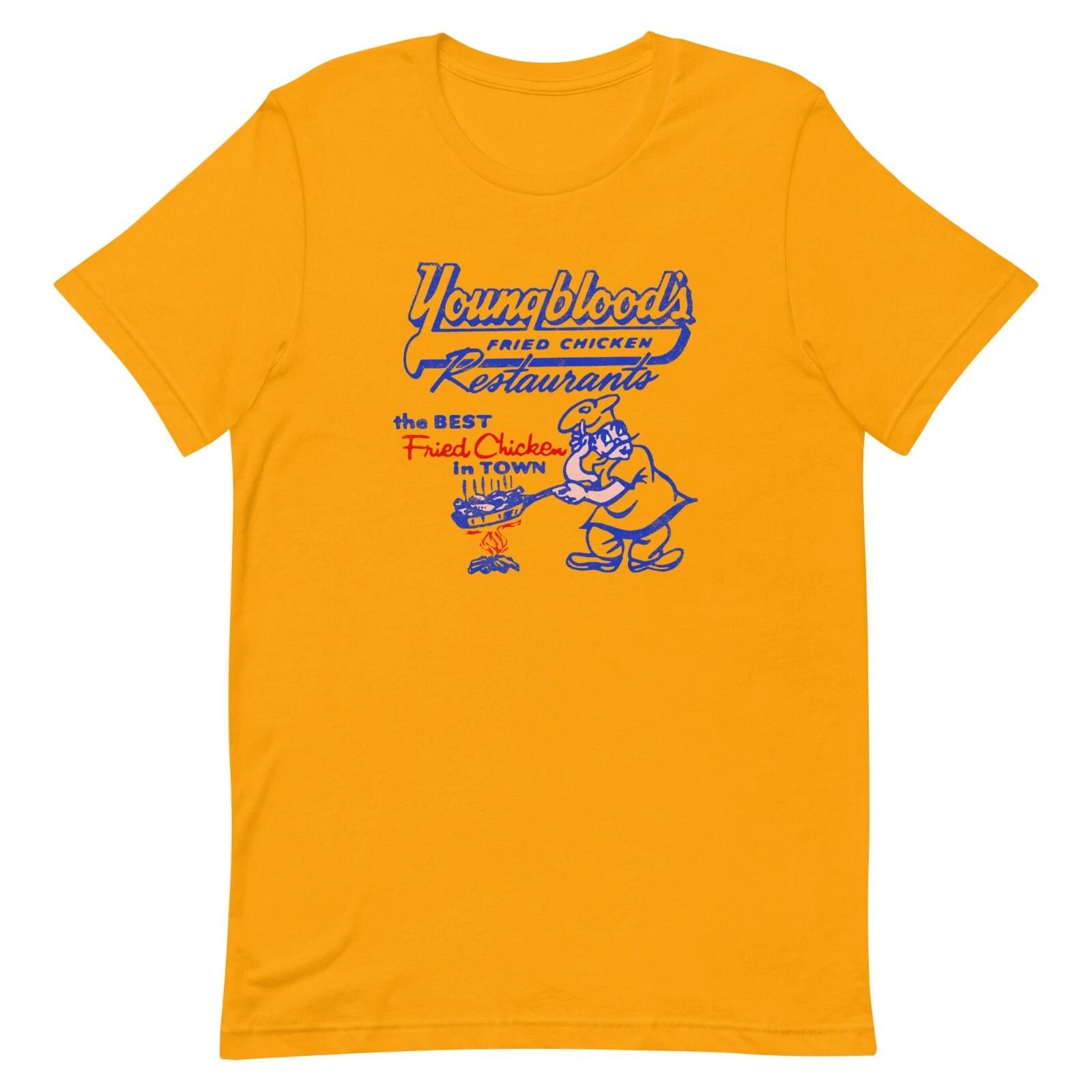 Youngblood s Fried Chicken T Shirt Texas Vintage Retro Foodie Graphic Tee 3XL