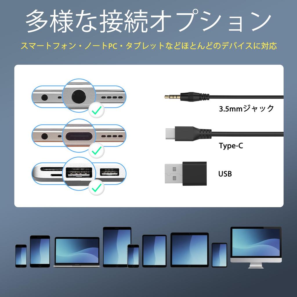 Wired Headset with Noise Stereo Volume Control and Mute Lightweight and Comfortable for Online and Mic, 3.5mm/USB-A/USB-C Compatible, Cancelling,