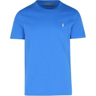 Polo Solid Logo Crew Neck Short Sleeve T-Shirt Men Tops Blue 710671438-411