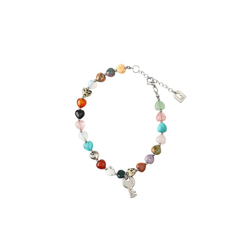 

Puui Original Life Color Asymmetrical Crystal Necklace Bracelet Ins Style Pet Necklace Collar Summer Ornament Pet neck chain