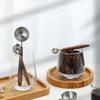 Stainless Steel Coffee Measuring Spoon Walnut Handle Coffee Bean Spoon Coffee Brewing Tool Kitchen Coffee Baking Accessories