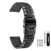 Horloge keramisch horloge metalen horloge vervangend horloge roestvrij roos band, riem, band, band, staal, goud, 18mm, dameshorloge, zwart.