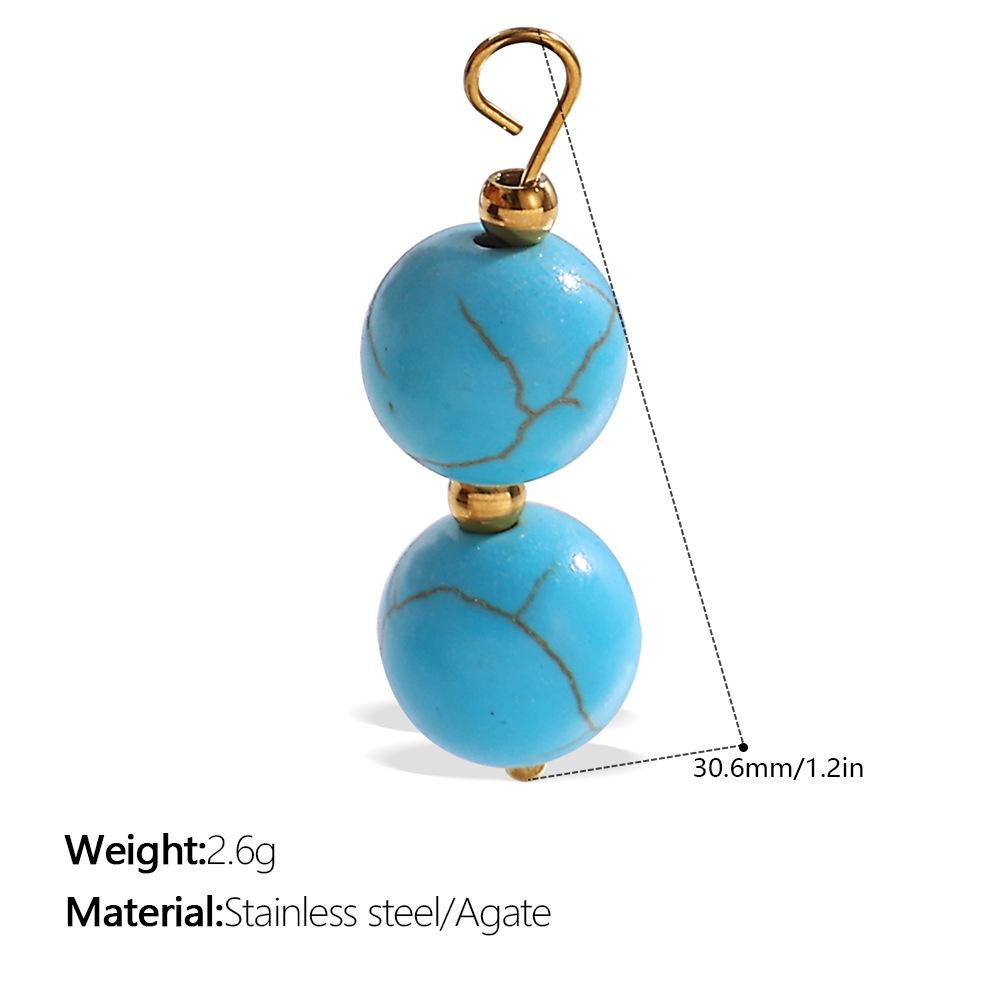 European and American creative colorful and diverse DIY pendant stainless steel plated 18K gold versatile pendant collection