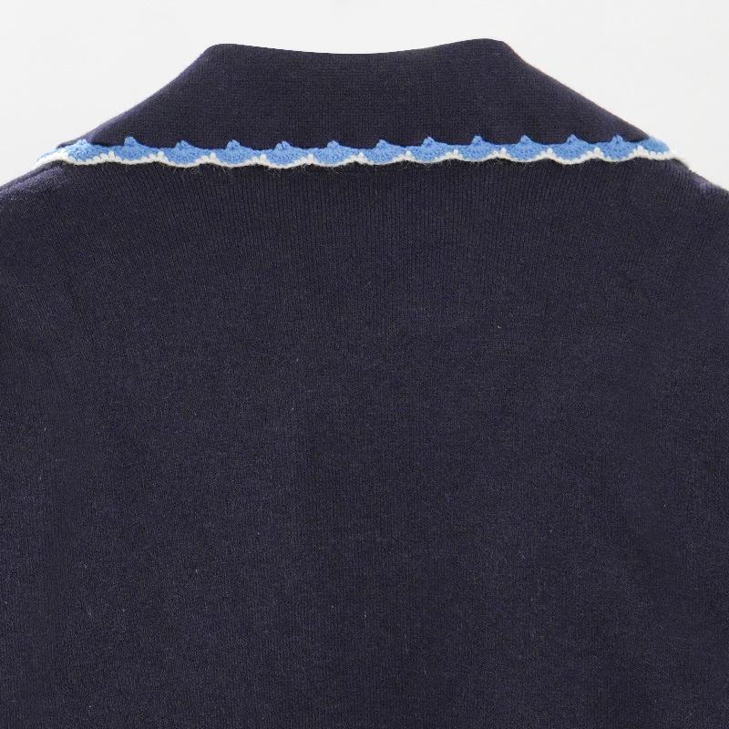 Yingjia Women's Fall 2022 Knit Polo Collar Shirt