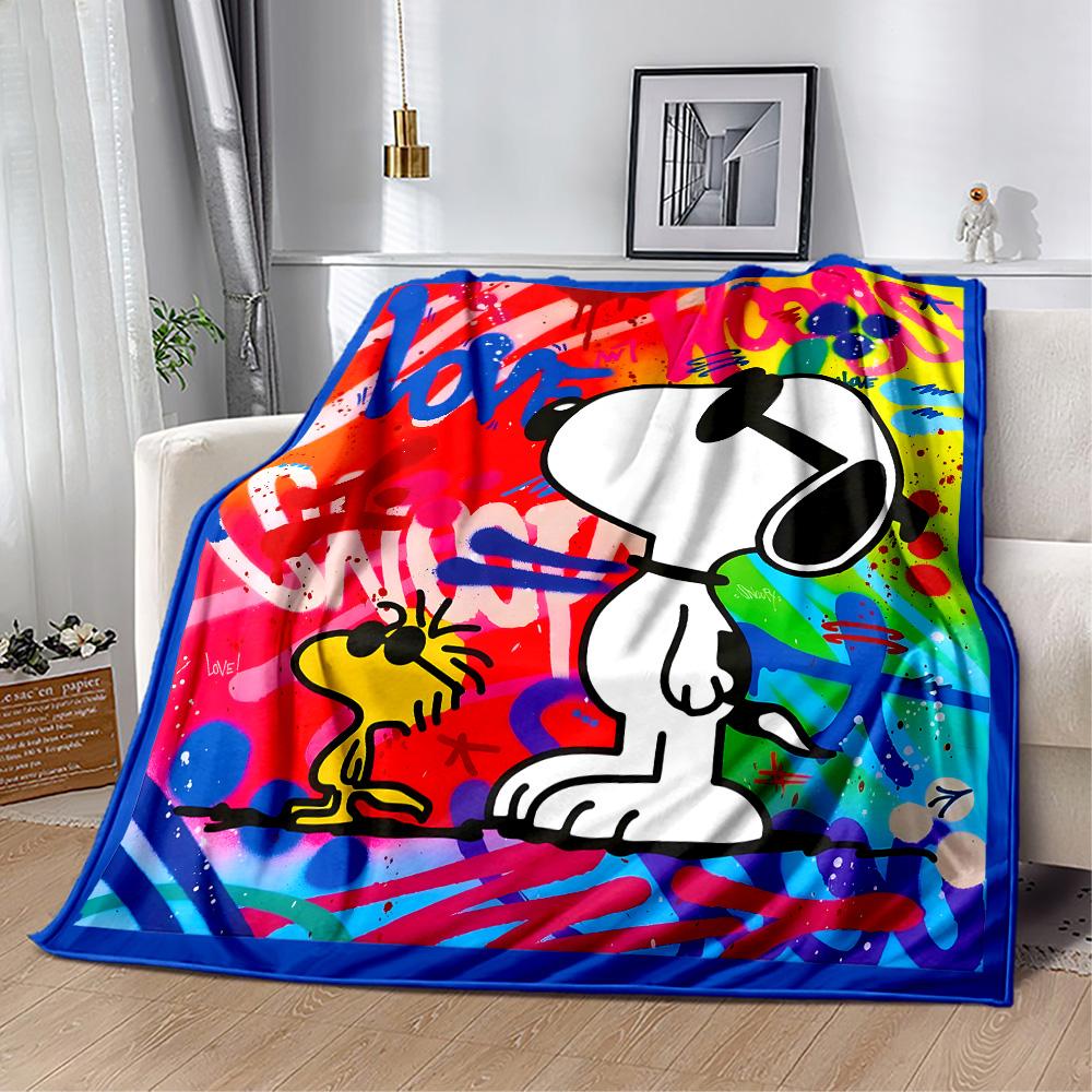 Snoopy Woodstock Friendship Blanket Durable Comfort Great for Bedding Bed Livingroom Four Seasons Universal Modern