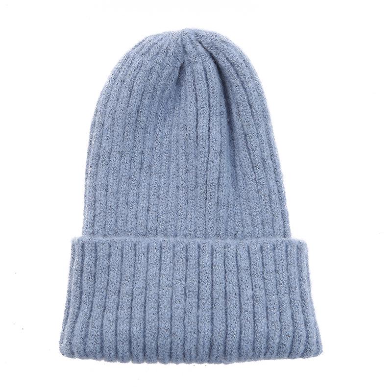 Damen Dick gefütterte Winterstrickmütze - Schlichte modische Wollmütze