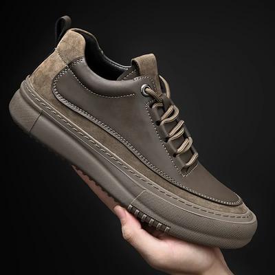 Neue Herren Freizeitschuhe Komfort Sneaker Outdoor Herren Sneaker Schnürschuhe Echtes Leder Designer Schuhe Sport Masculina 2024