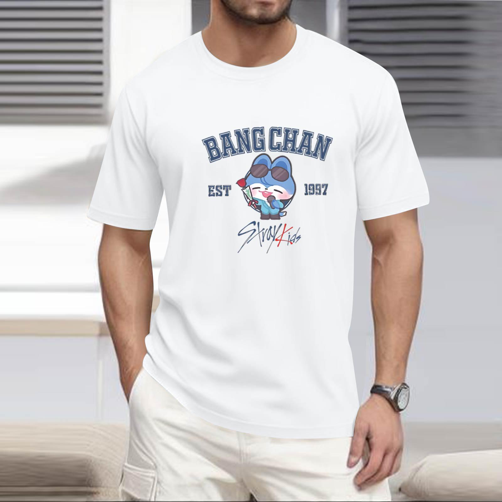 

Men s Popular T-shirt Printed Round Neck Short Sleeve T-shirt XL білий