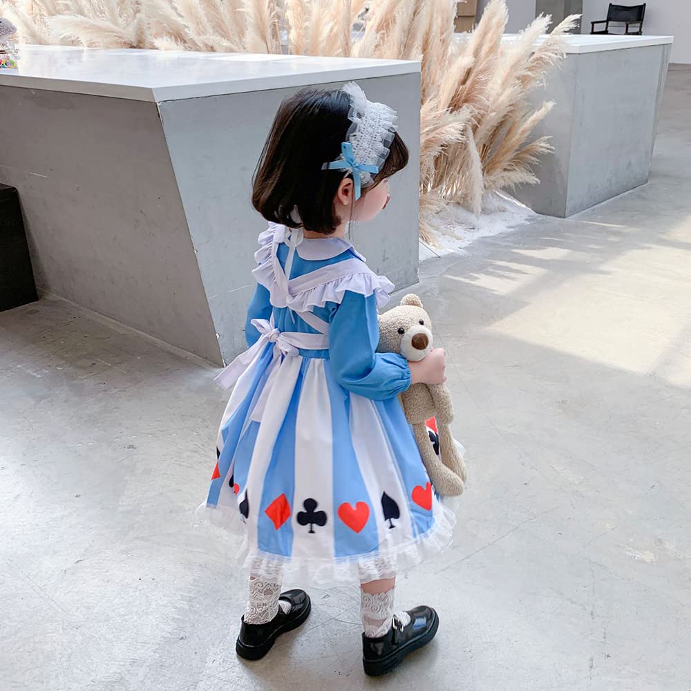 Alice Maid Halloween Long Princess Set [RPFLQ] Dress, Girls' Cosplay, Costume, Apron, Sleeves, Costume, Cute, Moe, Event, Activities, 3-Piece (90)