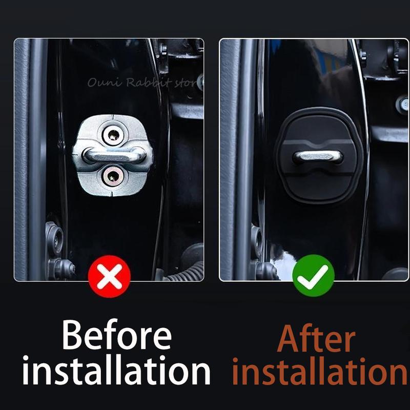For Changan Deepal E07 CD701 2024~2026 2025 Car Silicone Door Lock Cover Rustproof Buffer Shock Absorption Protection Accessorie