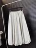 2026 Spring/Summer Women's High-Waisted Elastic Puffy A-Line Lantern Skirt - Loose, Lazy Style