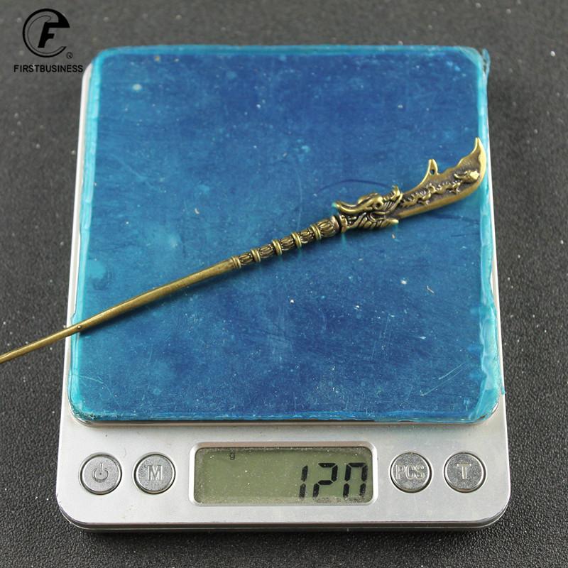 Ancient Chinese Weapon Copper Halberd Solid Brass Armored Warrior Weapons Tea Knife Puer Tea Needle Tea Tool Cigar Pass Needle