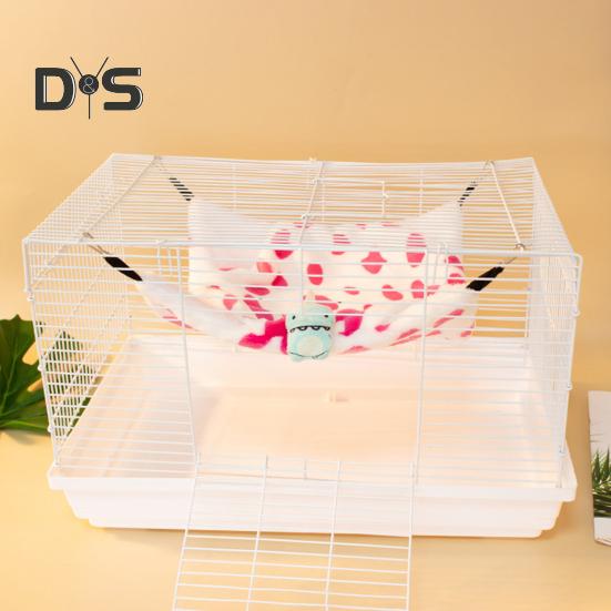 Guinea Pig Rat Ferret Hammock Hanging Bed Hammock Cage Toy Plush Warm Cozy Perch for Dwarf Rabbits Guinea Pigs Ferrets Hamster