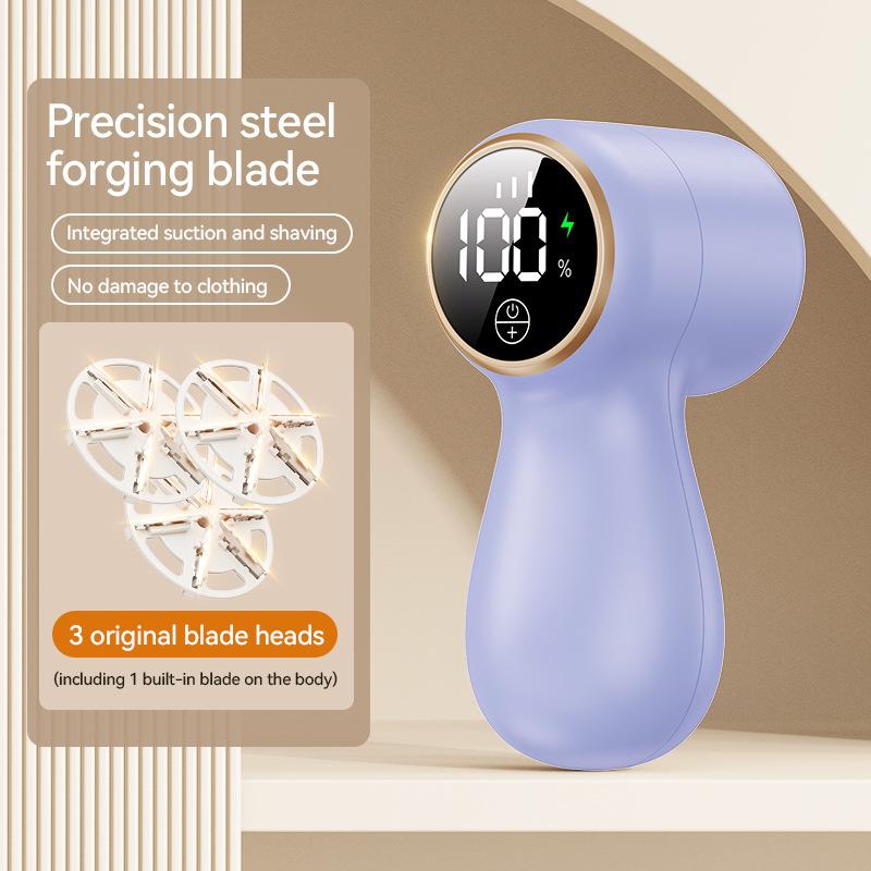 New Lint Remover Electric Hairball Trimmer Smart LED Digital Display Fabric USB Charging Portable Professional Fast For Clothing