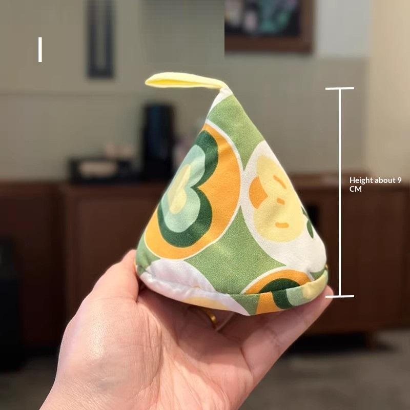 Mini Triangle Microwave Oven Glove High Temperature Resistant Thick Cotton Pot Cloth Cover for Baking Cooking Hot Pot Transfer