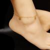 New Bohemian Fashion Metal Disc Foot Accessories Women, Simple Sequined Rhinestone Pendant Anklet
