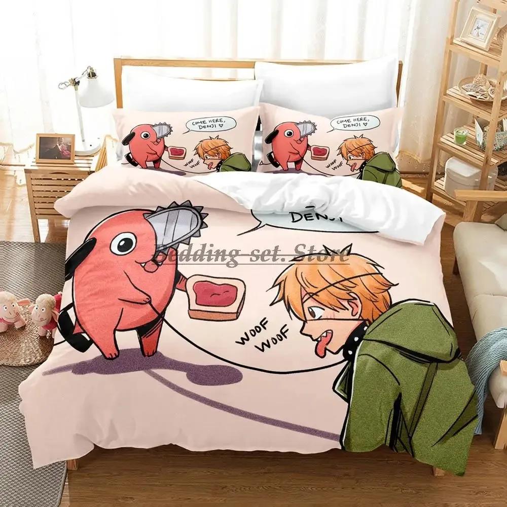 2023 Chainsaw Man Pochita Bedding Set Single Twin Full Queen King Size Bed Set Aldult Kid Bedroom Duvetcover Sets SPY×FAMILY