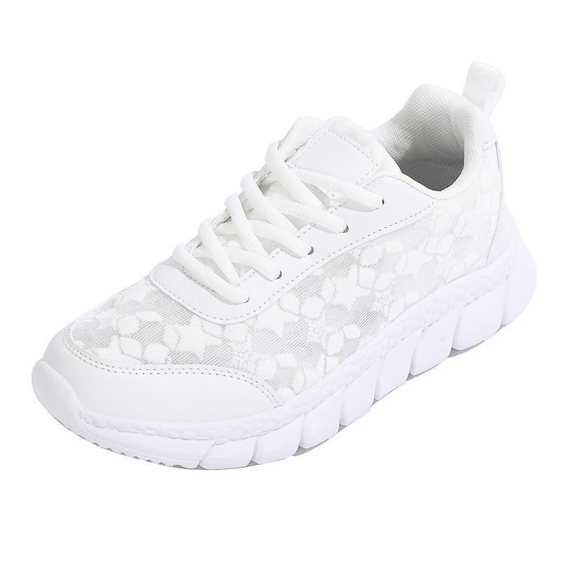 Little White Shoes Fashion Versatile Breathable One-Pedal Lightweight Breathable Casual Shoes Fish Silk Mesh