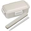 Skater Antibacterial Fluffy Dome Lid Bento Box 530ml Dull Gray Made in Japan PFLB6AG-A