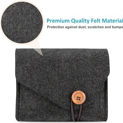 Felt Gadgets Bags Mouse Pouch Multipurpose Charger Storage Bag Travel Power Pack For & Laptops Accessories Black