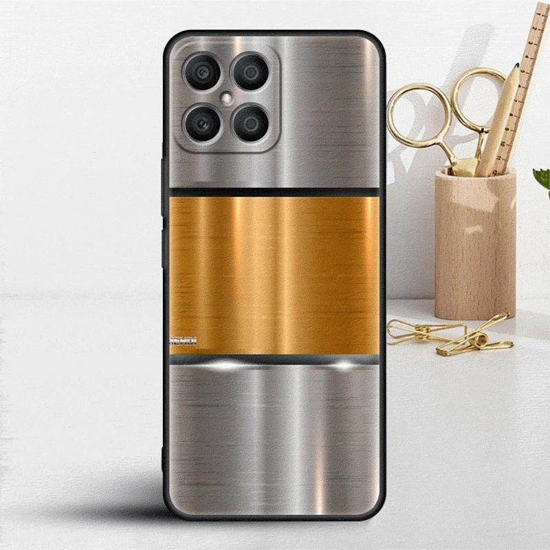 Dark Brushed Metal Texture Cool Print Case For Honor X8 X8a 90 X9a 8X 70 50 20 Magic5 Pro 9X P60 P50 Black Soft Phone Funda