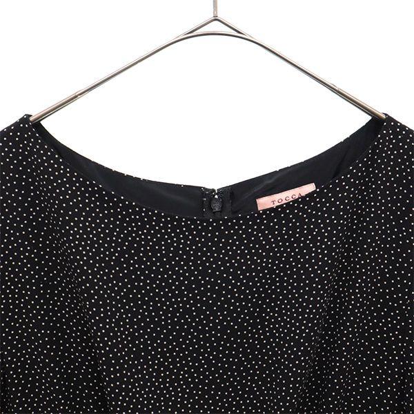TOCCA Dot Pattern Short sleeve one piece 2 black Women Used