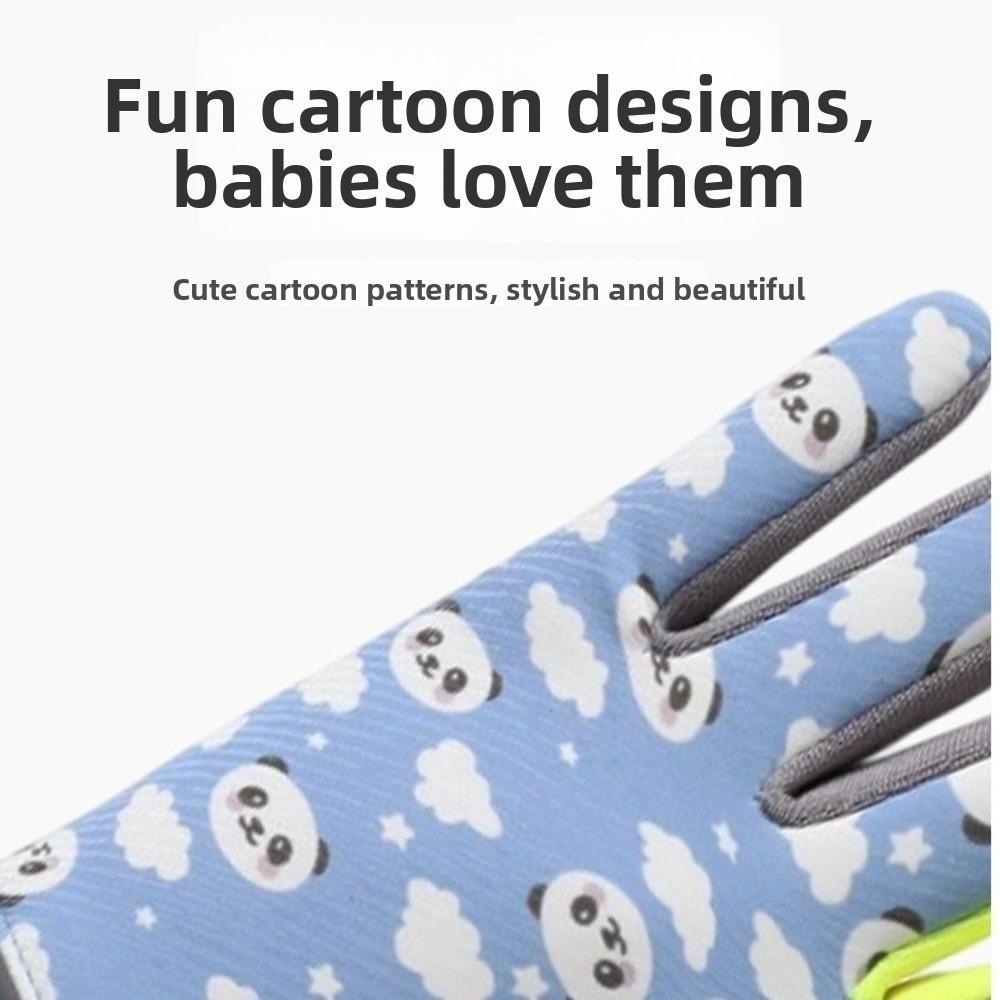 Panda Print Children Gloves Windproof Cycling Gloves New Warm Mittens for Boys and Girls