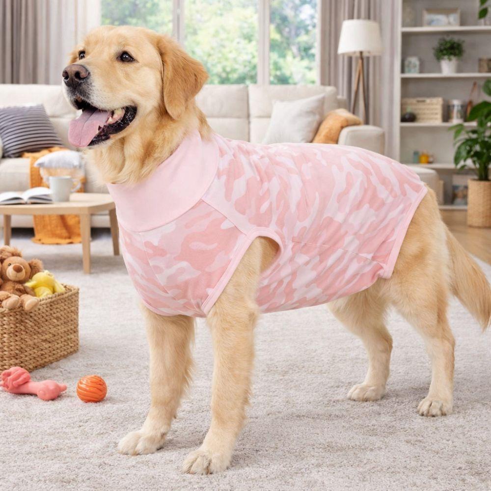 Elastic Dog Recovery Suit Soft Breathable Dog Sterilization Suit Four-Legged Washable Pet Anxiety Vest Spay Neuter